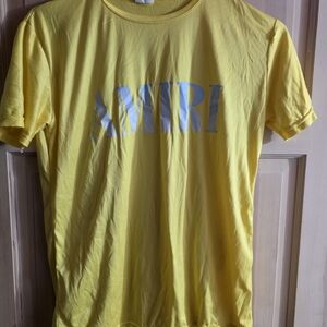 AMIRI Bright Yellow Short Sleeve Tee